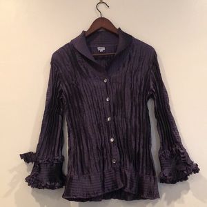 Vintage y2k scrunch shirt Purple Corset back size Large